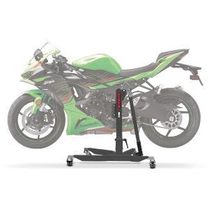 Lève moto centrale compatible avec Kawasaki Ninja ZX-6R 24-25 gris ConStands Power-Classic