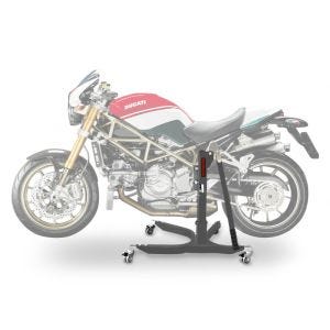 Lève moto centrale compatible avec Ducati Monster S2R 1000 06-08 gris ConStands Power-Classic