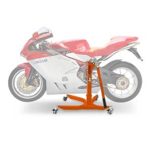 Lève moto centrale compatible avec MV Agusta F4 1078 R / RR 312 07-09 orange ConStands Power-Classic