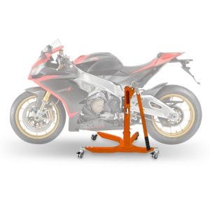 Lève moto centrale compatible avec Aprilia RSV4 09-14 orange ConStands Power-Classic