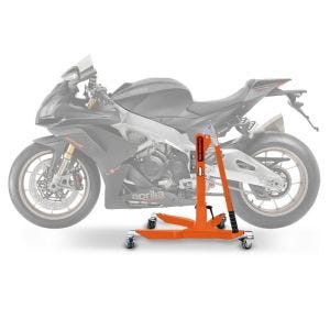 Lève moto centrale compatible avec Aprilia RSV4 1100 Factory 19-25 orange ConStands Power-Classic