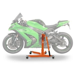 Lève moto centrale compatible avec Kawasaki ZX-10R 16-25 orange ConStands Power-Classic