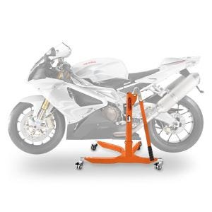 Lève moto centrale compatible avec Aprilia RSV 1000 R (Mille) 04-10 orange ConStands Power-Classic
