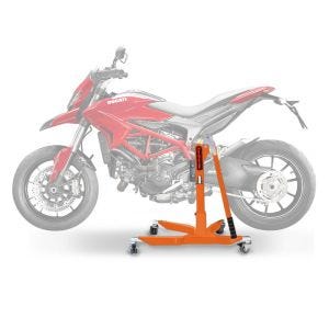 Lève moto centrale compatible avec Ducati Hypermotard 939 16-18 orange ConStands Power-Classic