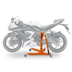 Lève moto centrale compatible avec Kawasaki ZX-6R 636 13-16 orange ConStands Power-Classic