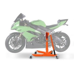 Lève moto centrale compatible avec Kawasaki ZX-6R 09-16 orange ConStands Power-Classic