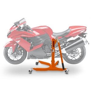 Lève moto centrale compatible avec Kawasaki ZZR 1400 06-20 orange ConStands Power-Classic