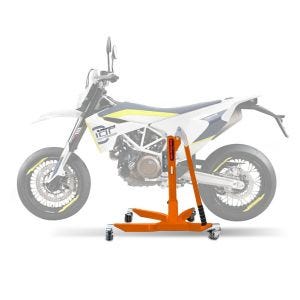 Lève moto centrale compatible avec Husqvarna 701 Supermoto 15-24 orange ConStands Power-Classic