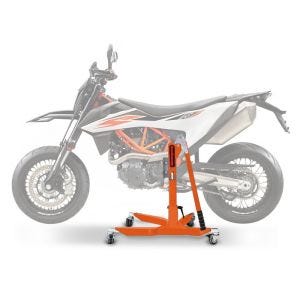 Lève moto centrale compatible avec KTM 690 SMC / R 19-24 orange ConStands Power-Classic
