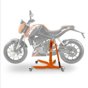 Lève moto centrale compatible avec KTM 125 Duke 11-16 orange ConStands Power-Classic