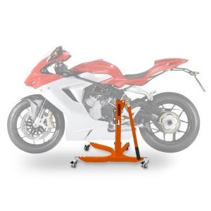 Lève moto centrale compatible avec MV Agusta F3 675 12-20 orange ConStands Power-Classic