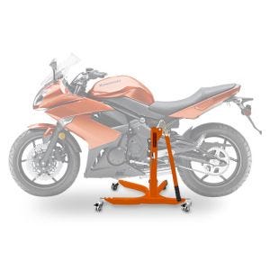 Lève moto centrale compatible avec Kawasaki ER-6f 06-11 orange ConStands Power-Classic