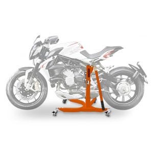Lève moto centrale compatible avec MV Agusta Brutale 800 Dragster/RR/RC/SCS/Rosso 14-24 orange ConStands Power-Classic