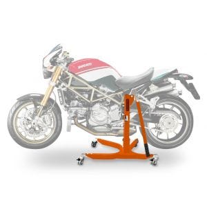 Lève moto centrale compatible avec Ducati Monster S4RS 06-08 orange ConStands Power-Classic