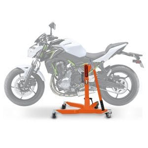 Lève moto centrale compatible avec Kawasaki Z 650 17-25 orange ConStands Power-Classic