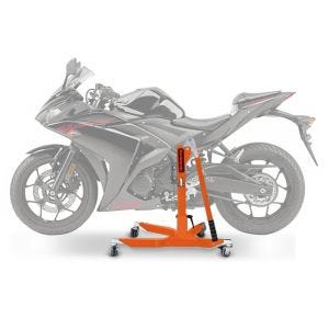 Lève moto centrale compatible avec Yamaha YZF-R3 15-18 orange ConStands Power-Classic