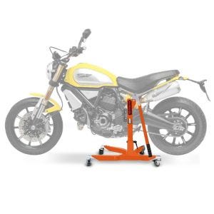 Lève moto centrale compatible avec Ducati Scrambler 1100 / Special / Sport 18-25 orange ConStands Power-Classic