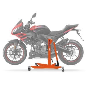 Lève moto centrale compatible avec Aprilia Tuono 125 17-24 orange ConStands Power-Classic