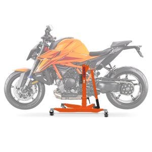 Lève moto centrale compatible avec KTM 1390 Super Duke R / EVO 24-25 orange ConStands Power-Classic