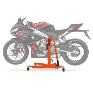 Lève moto centrale compatible avec Aprilia RS 457 24-25 ConStands orange Power-Classic