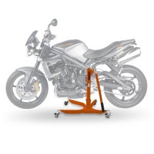 Lève moto centrale compatible avec Triumph Street Triple / R 07-18 orange ConStands Power-Classic