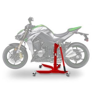 Lève moto centrale compatible avec Kawasaki Z 1000 14-20 rouge ConStands Power-Classic