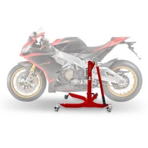 Lève moto centrale compatible avec Aprilia RSV4 Factory 09-14 rouge ConStands Power-Classic