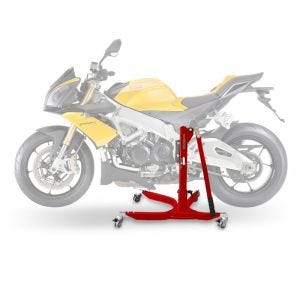 Lève moto centrale compatible avec Aprilia Tuono V4 1100 RR 15-21 rouge ConStands Power-Classic