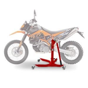 Lève moto centrale compatible avec KTM 950 Super Enduro / R 06-08 rouge ConStands Power-Classic