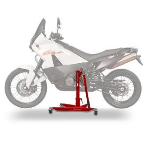 Lève moto centrale compatible avec KTM 950 Adventure / S 03-06 rouge ConStands Power-Classic