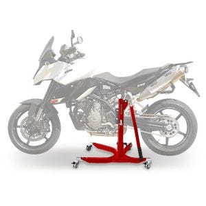 Lève moto centrale compatible avec KTM 990 Supermoto SM T 09-12 rouge ConStands Power-Classic