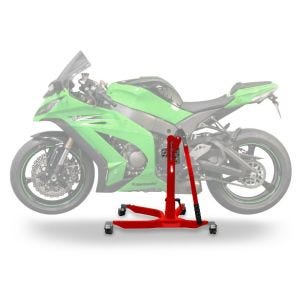 Lève moto centrale compatible avec Kawasaki ZX-10R 16-25 rouge ConStands Power-Classic