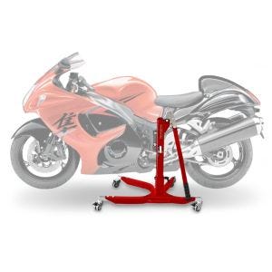 Lève moto centrale compatible avec Suzuki Hayabusa GSX-R 1300 08-25 rouge ConStands Power-Classic
