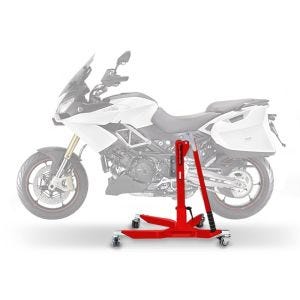 Lève moto centrale compatible avec Aprilia Caponord 1200 13-17 rouge ConStands Power-Classic