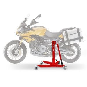 Lève moto centrale compatible avec Aprilia Caponord 1200 Rally 15-16 rouge ConStands Power-Classic