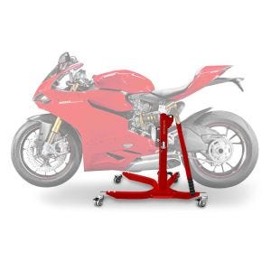 Lève moto centrale compatible avec Ducati 1199 Panigale R S 12-14 rouge ConStands Power-Classic