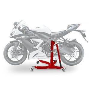 Lève moto centrale compatible avec Kawasaki ZX-6R 636 13-16 rouge ConStands Power-Classic