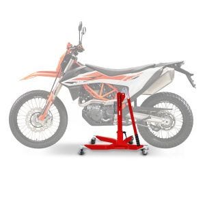 Lève moto centrale compatible avec KTM 690 Enduro / R 19-24 Rouge ConStands Power-Classic