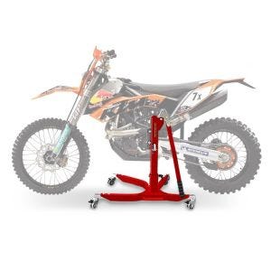 Lève moto centrale compatible avec KTM 690 Enduro / R 08-16 rouge ConStands Power-Classic