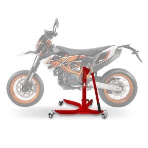 Lève moto centrale compatible avec KTM 690 SMC / R 08-16 rouge ConStands Power-Classic