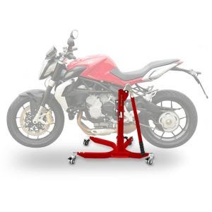 Lève moto centrale compatible avec MV Agusta Brutale 675 12-18 rouge ConStands Power-Classic