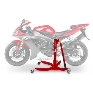 Lève moto centrale compatible avec Yamaha YZF-R1 98-03 rouge ConStands Power-Classic