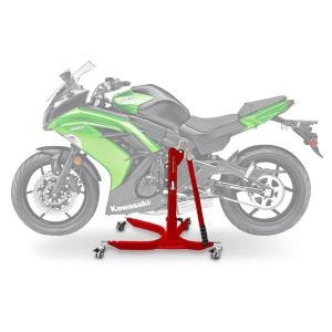 Lève moto centrale compatible avec Kawasaki ER-6f 12-16 rouge ConStands Power-Classic