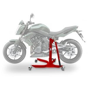 Lève moto centrale compatible avec Kawasaki ER-6n 06-11 rouge ConStands Power-Classic
