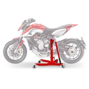 Lève moto centrale compatible avec MV Agusta Rivale 13-18 rouge ConStands Power-Classic