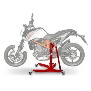 Lève moto centrale compatible avec KTM 690 Duke 08-19 rouge ConStands Power-Classic