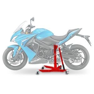 Lève moto centrale compatible avec Suzuki GSX-S 1000 F 15-21 rouge ConStands Power-Classic