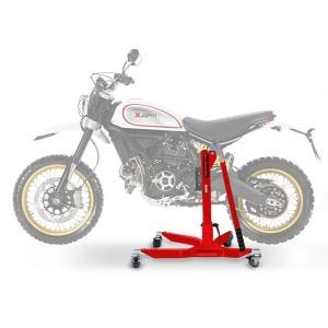 Lève moto centrale compatible avec Ducati Scrambler Desert Sled 17-22 rouge ConStands Power-Classic