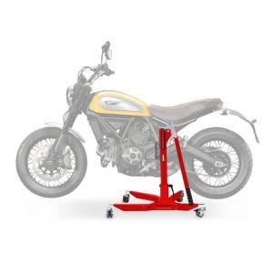 Lève moto centrale compatible avec Ducati Scrambler Classic 15-18 rouge ConStands Power-Classic