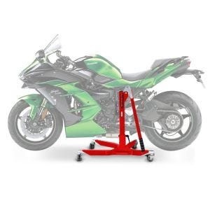 Lève moto centrale compatible avec Kawasaki Ninja H2 SX 18-25 rouge ConStands Power-Classic